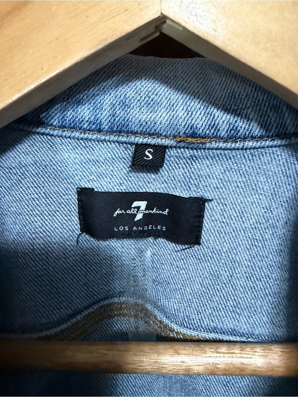 7 For All Mankind Light Blue Denim Jacket - S - Picture 3 of 4